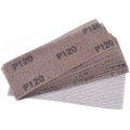 Hoja de malla Papel de lija de grano 120 Hojas de lijadora de gancho y bucle Hojas de lijado sin polvo de 2-3 / 4x7.8 pulgadas